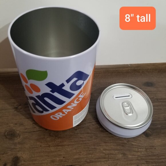 Large 8" Fanta Can Coin Bank (Coke, Coca Cola) - Picture 4 of 7